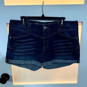 Express Dark Blue Jean Shorts
